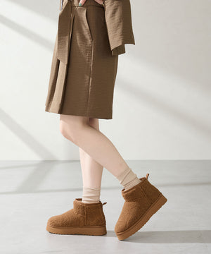 【WEB先行予約/11月下旬発売予定】厚底ムートンショートブーツ/51409