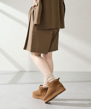 厚底ムートンショートブーツ/51409