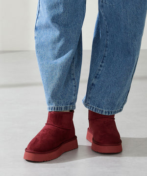 厚底ムートンショートブーツ/51409