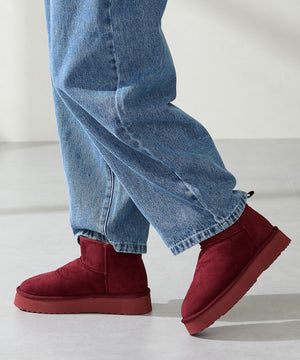 厚底ムートンショートブーツ/51409