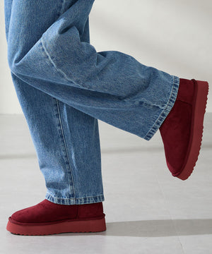 厚底ムートンショートブーツ/51409