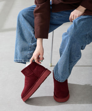 厚底ムートンショートブーツ/51409