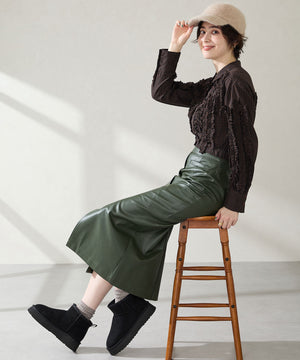 厚底ムートンショートブーツ/51409