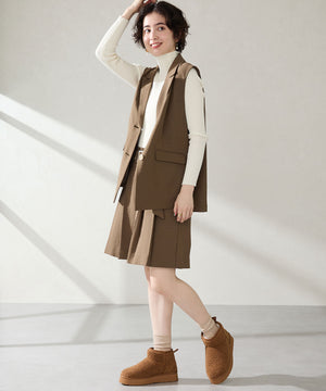 厚底ムートンショートブーツ/51409