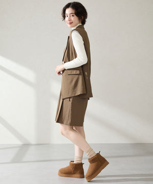 【WEB先行予約/11月下旬発売予定】厚底ムートンショートブーツ/51409