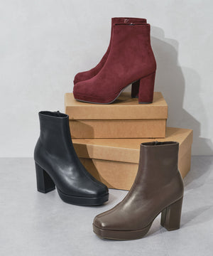 【カタログ掲載アイテム】プラットフォームヒールショートブーツ/51410