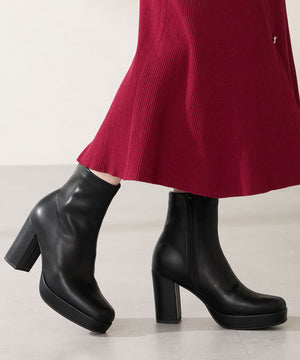 【カタログ掲載アイテム】プラットフォームヒールショートブーツ/51410