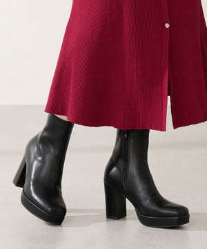 【カタログ掲載アイテム】プラットフォームヒールショートブーツ/51410