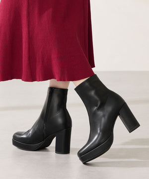 【カタログ掲載アイテム】プラットフォームヒールショートブーツ/51410