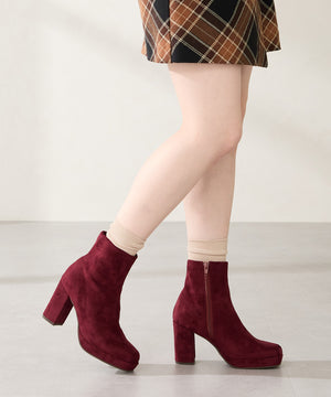 【カタログ掲載アイテム】プラットフォームヒールショートブーツ/51410