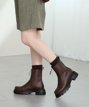 フロントジップショートブーツ/51413