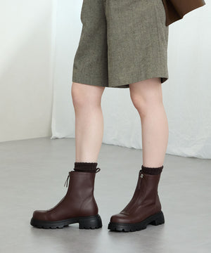 フロントジップショートブーツ/51413