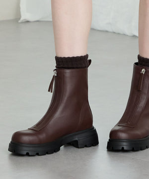 フロントジップショートブーツ/51413