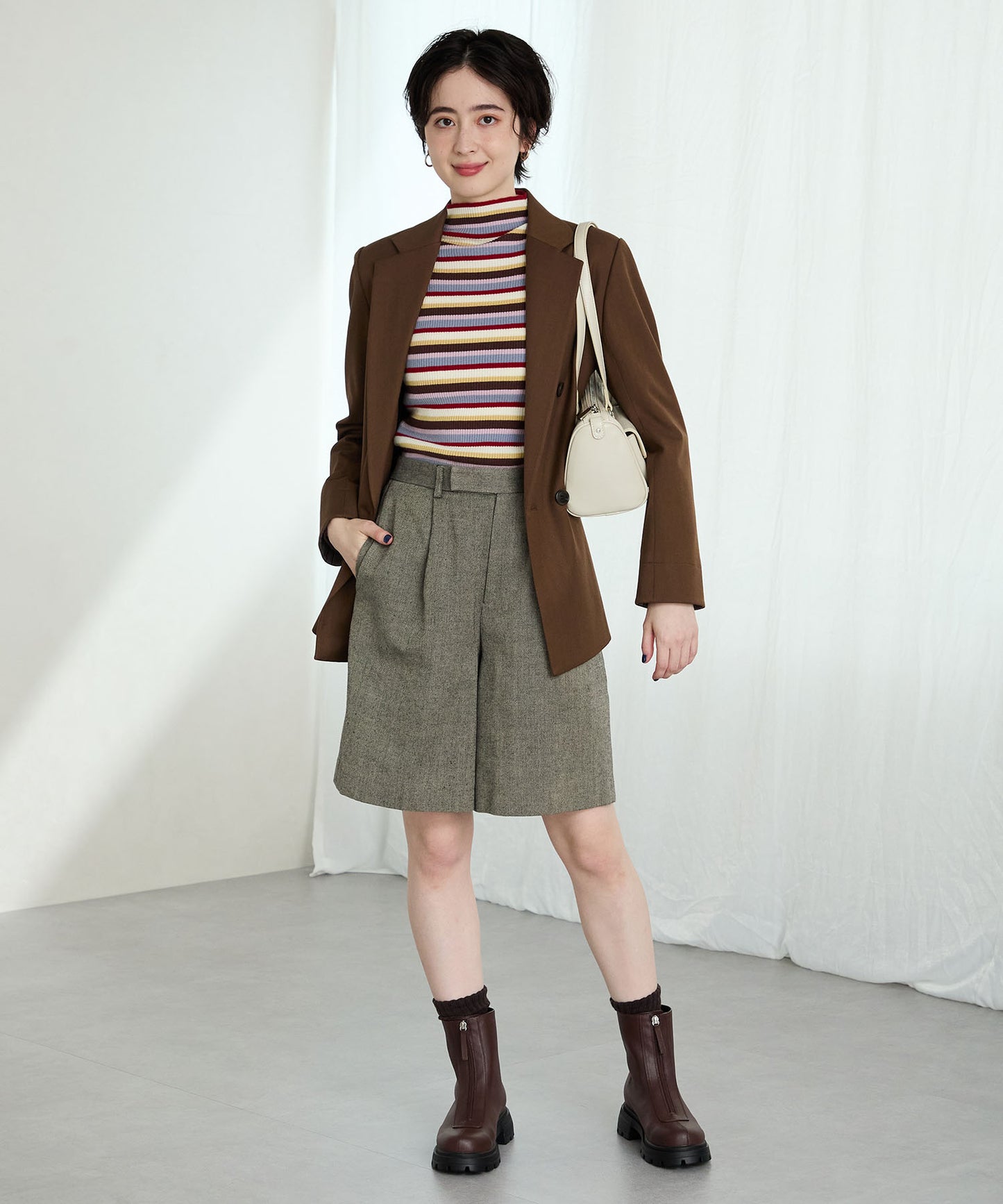 フロントジップショートブーツ/51413