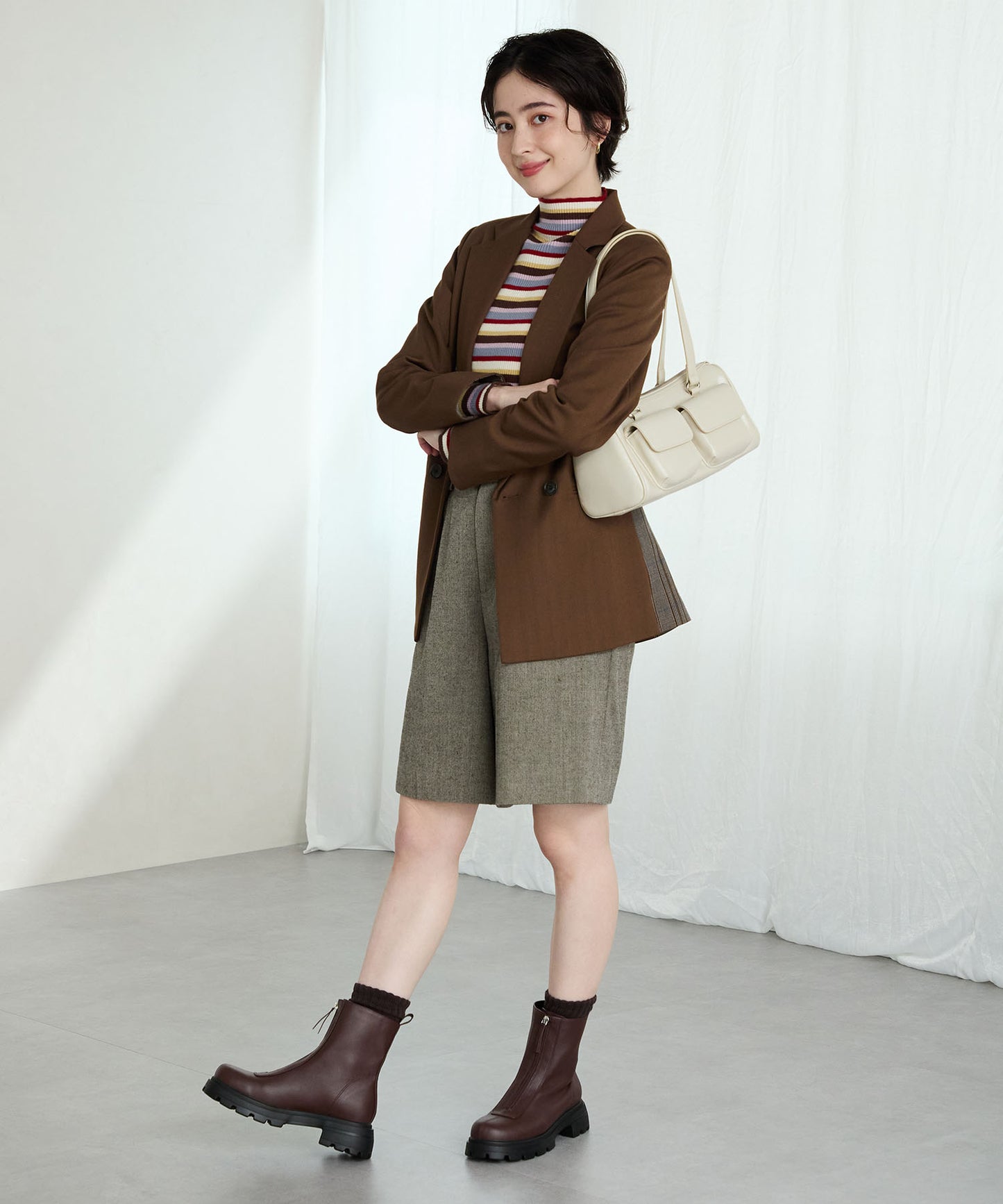 フロントジップショートブーツ/51413