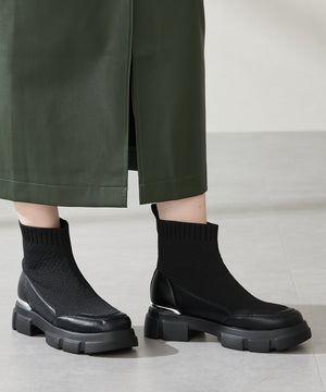 ニットソックスショートブーツ/51416