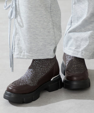 ニットソックスショートブーツ/51416