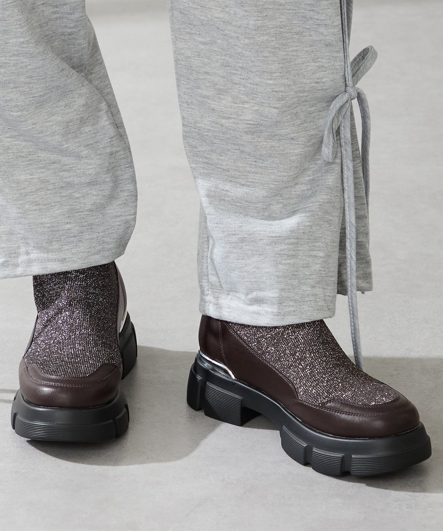 ニットソックスショートブーツ/51416