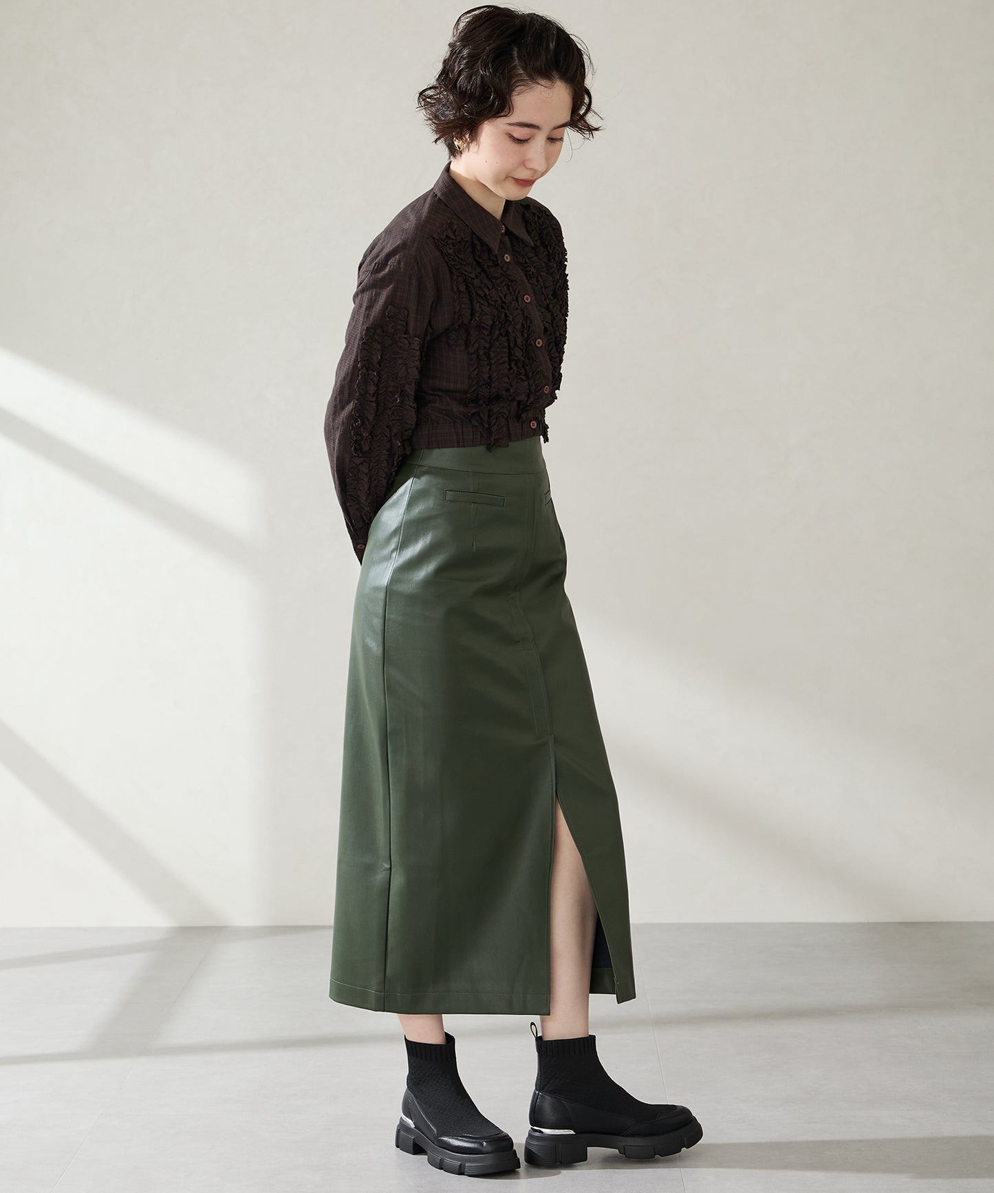 ニットソックスショートブーツ/51416