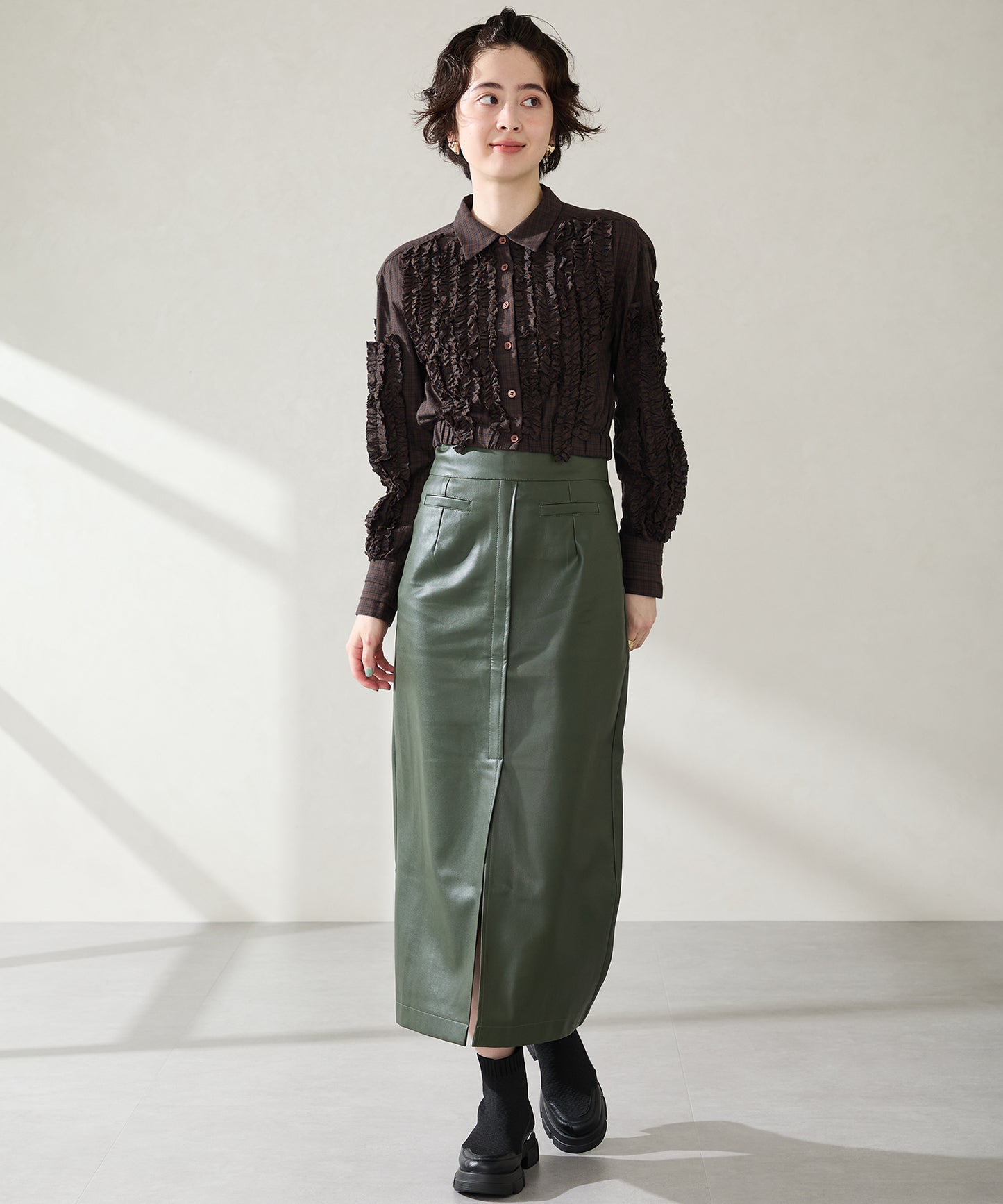 ニットソックスショートブーツ/51416