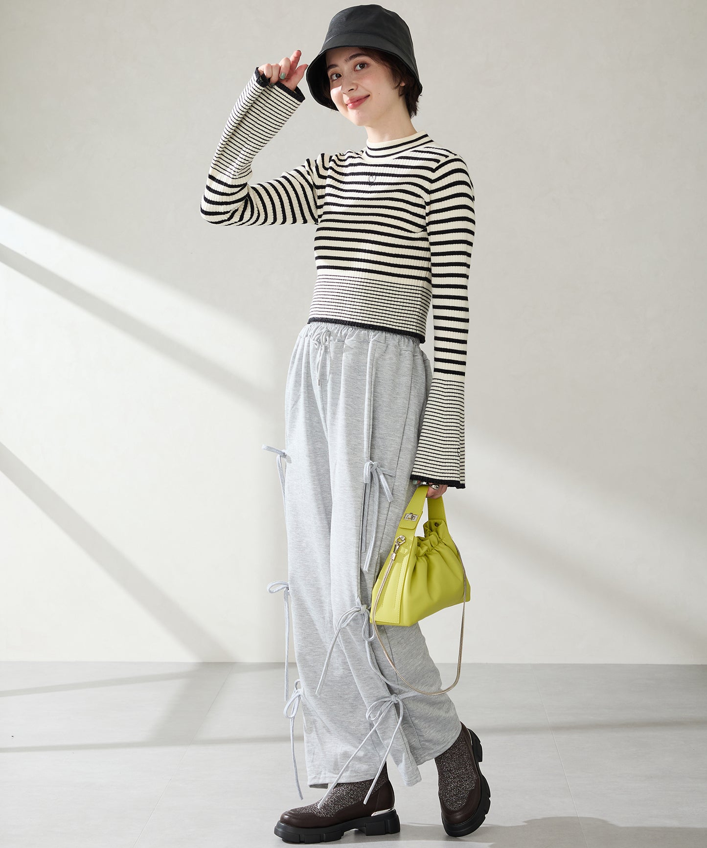 ニットソックスショートブーツ/51416