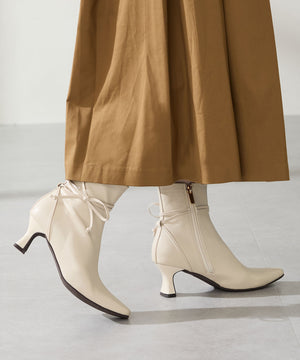 サイドリボンヒールブーツ/51417