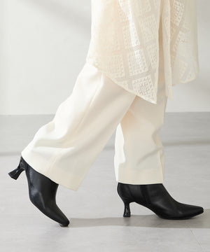 サイドリボンヒールブーツ/51417