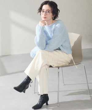 サイドリボンヒールブーツ/51417