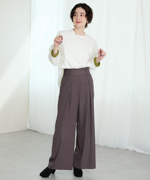 スエードストレッチヒールブーツ/51420