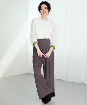 スエードストレッチヒールブーツ/51420