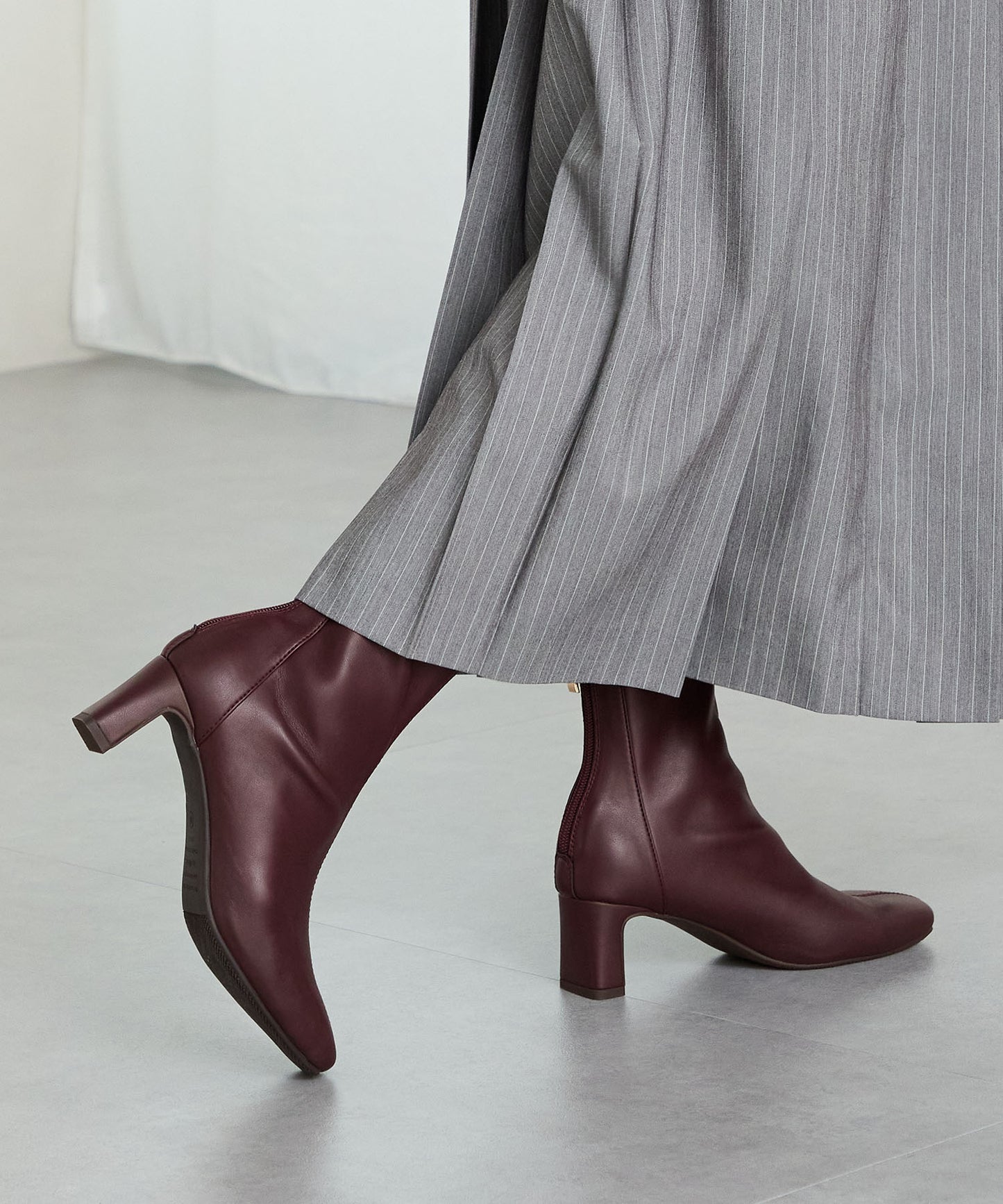 ストレッチヒールバックジップブーツ/51423