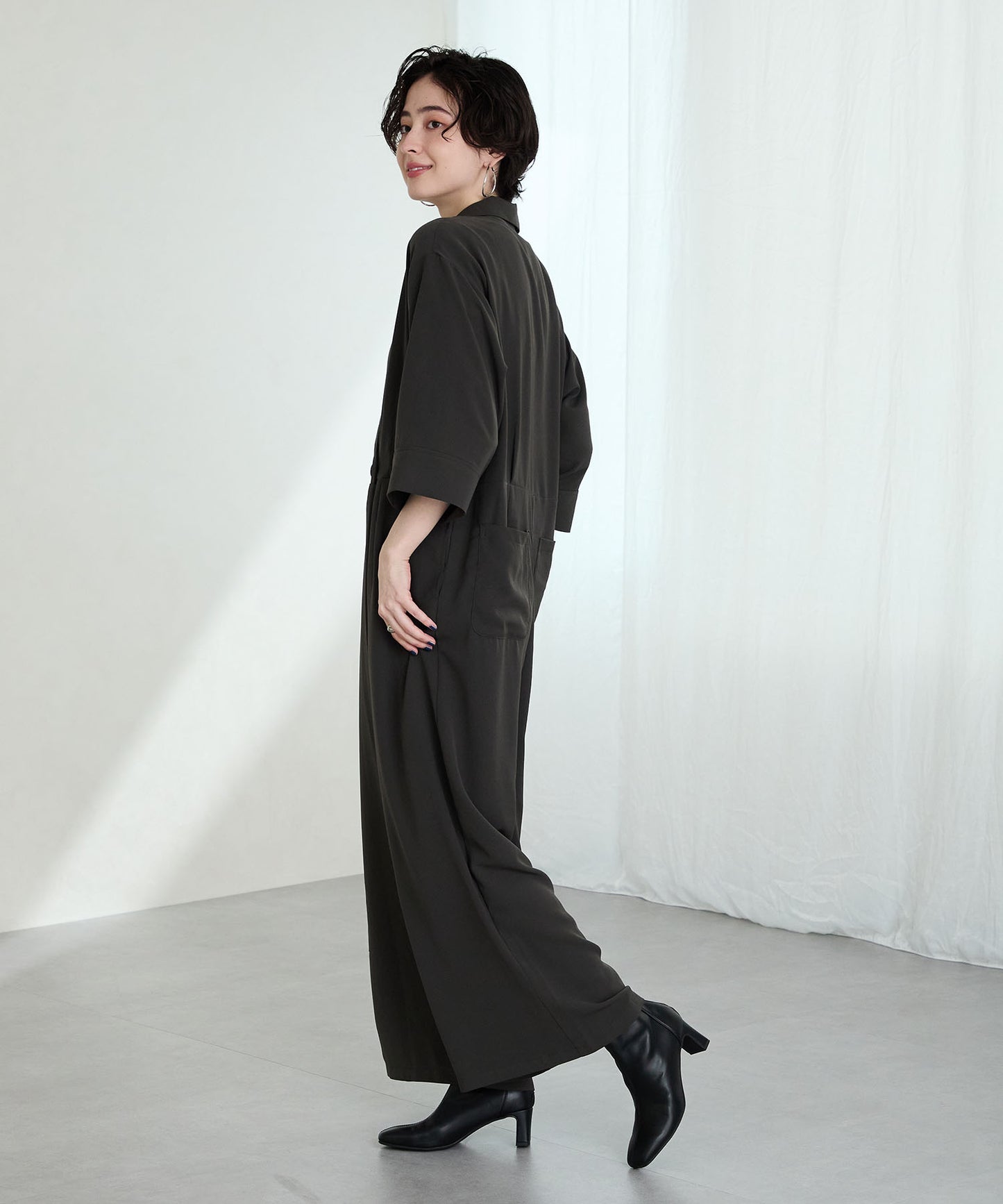 ストレッチヒールバックジップブーツ/51423