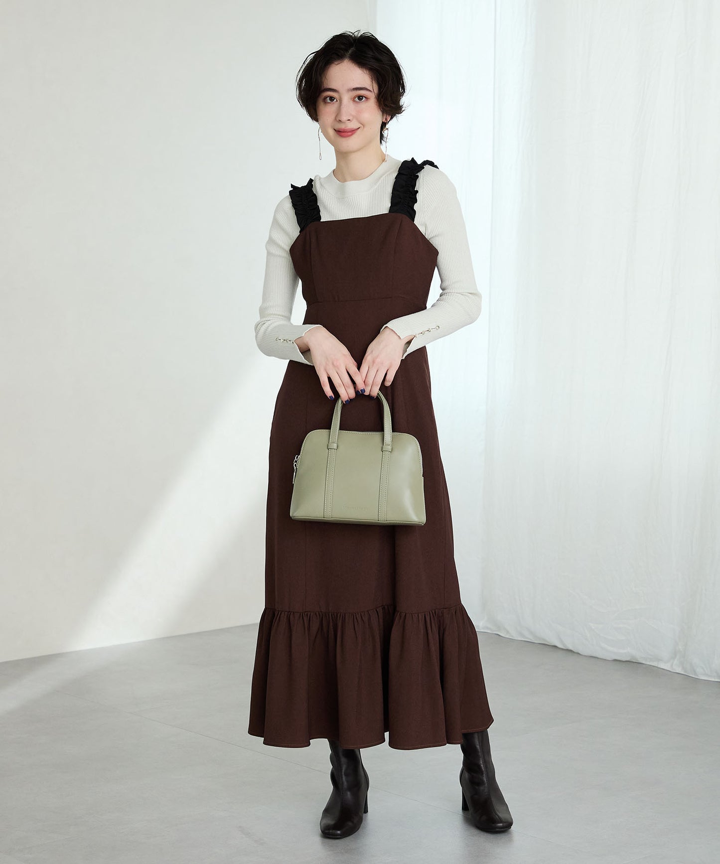 ストレッチヒールバックジップブーツ/51423