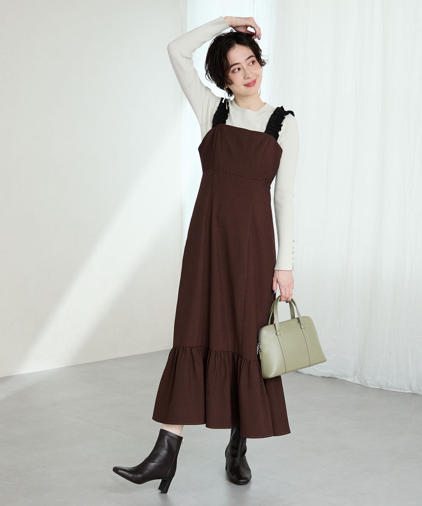 ストレッチヒールバックジップブーツ/51423