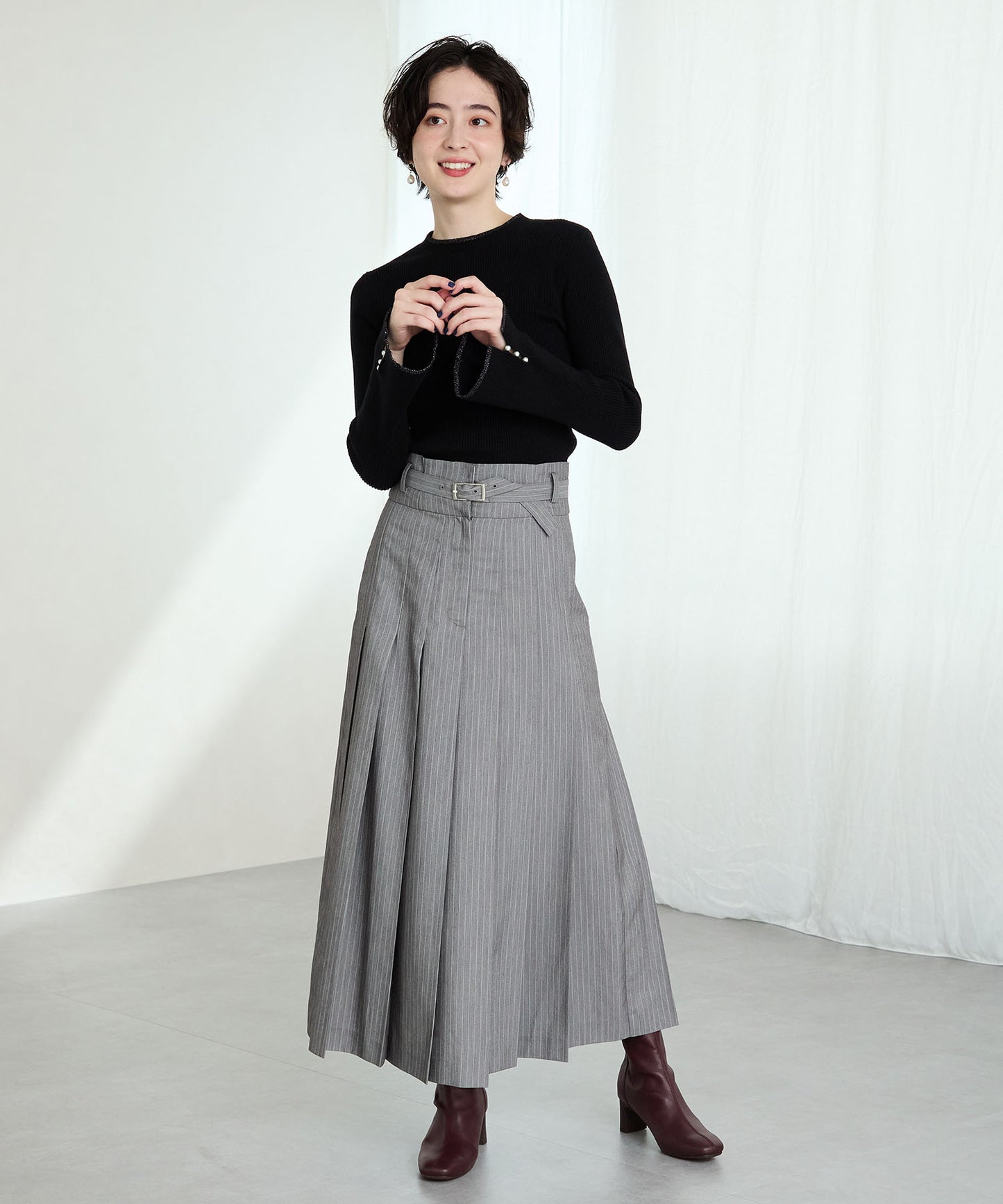 ストレッチヒールバックジップブーツ/51423