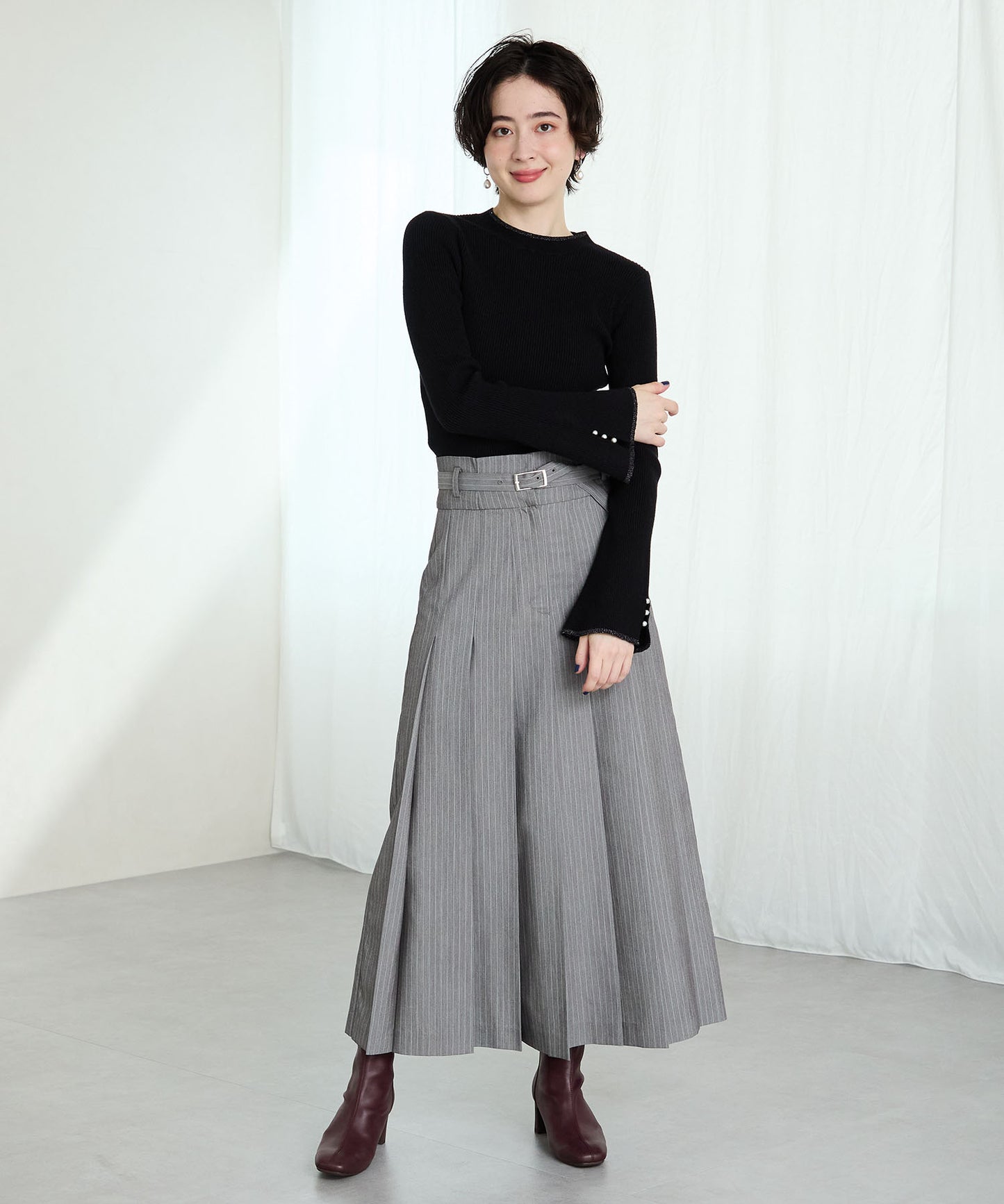 ストレッチヒールバックジップブーツ/51423