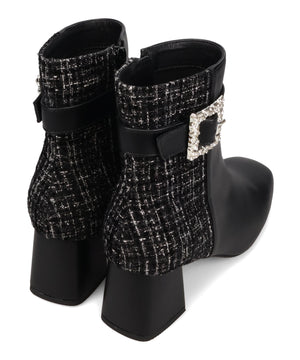 ビジューモチーフ切替ヒールブーツ/51424