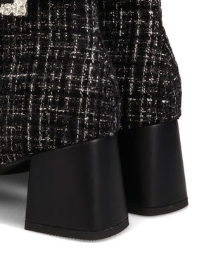 ビジューモチーフ切替ヒールブーツ/51424