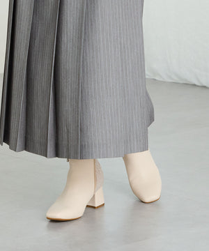 ビジューモチーフ切替ヒールブーツ/51424