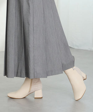 ビジューモチーフ切替ヒールブーツ/51424