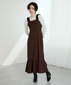 ビジューモチーフ切替ヒールブーツ/51424