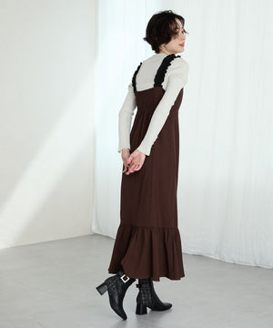 ビジューモチーフ切替ヒールブーツ/51424