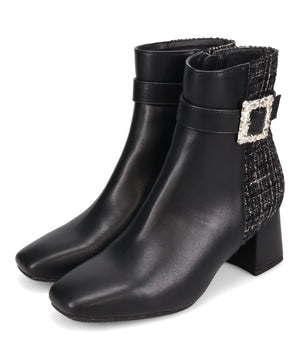 ビジューモチーフ切替ヒールブーツ/51424