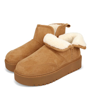 サイドスリット厚底ムートンショートブーツ/51425