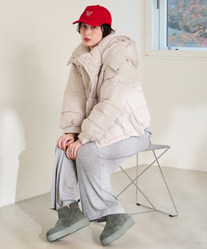 サイドスリット厚底ムートンショートブーツ/51425