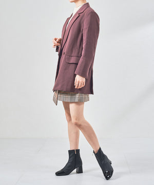 【WEB先行予約/1月上旬発売予定】つま先切替デザインショートブーツ/51427