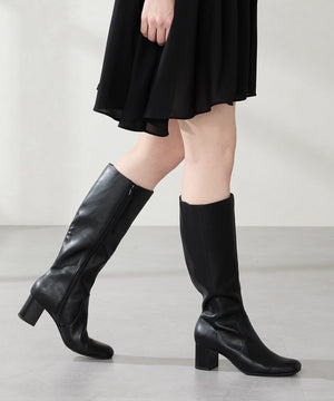 【WEB先行予約/11月中旬発売予定】スクエアトゥチャンキーヒールロングブーツ/51501
