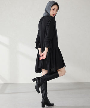 スクエアトゥチャンキーヒールロングブーツ/51501