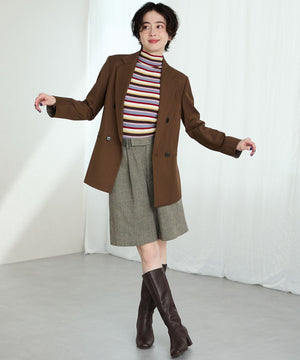 スクエアトゥチャンキーヒールロングブーツ/51501