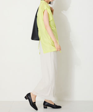 メタリックラインビットヒールローファー/52101